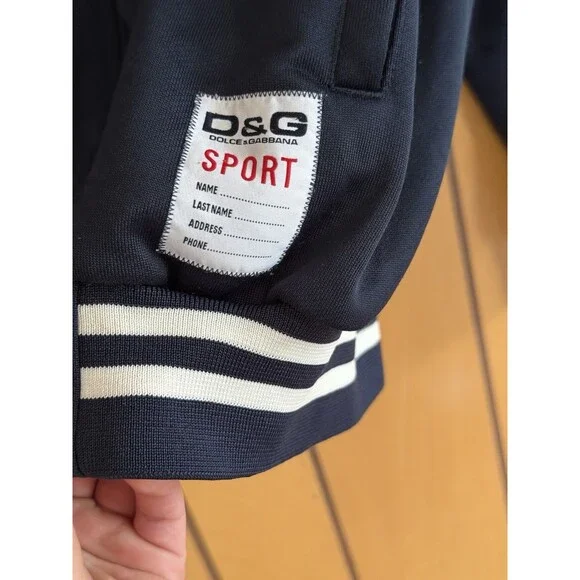 AUTHENTIC VTG Dolce & Gabbana Archive Spellout Basketball Track Suit Jacket Sz L - Picture 3 of 13